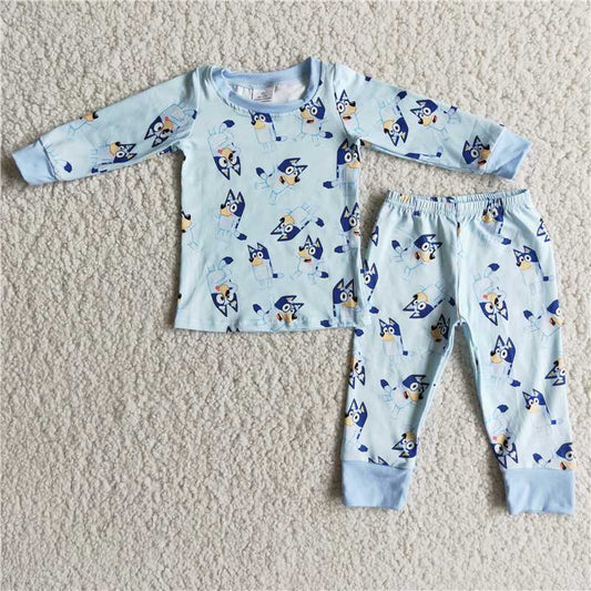 6 A3-20 Boys Long Sleeve Pants Pajama Set