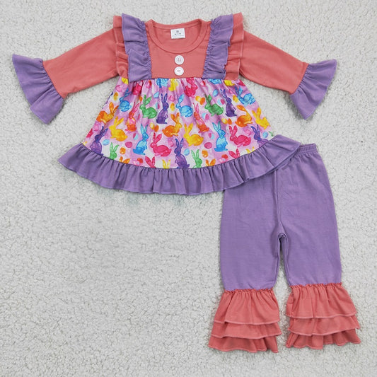 6 A14-16 Easter Purple Bunny Lace Set