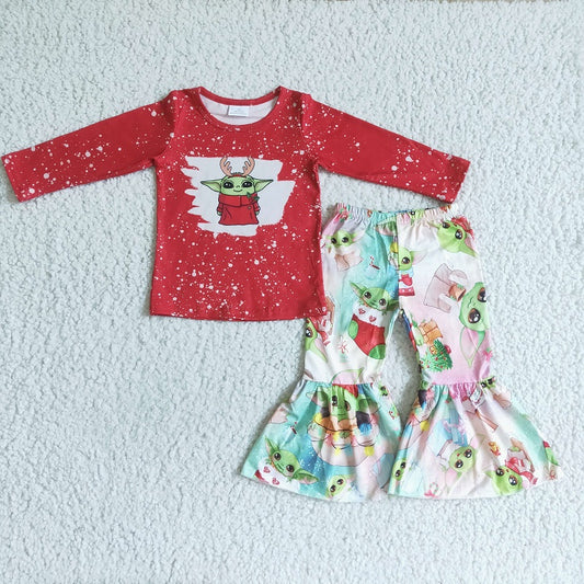 6 A33-27 Baby Girls Green Elf Long Sleeve Suit