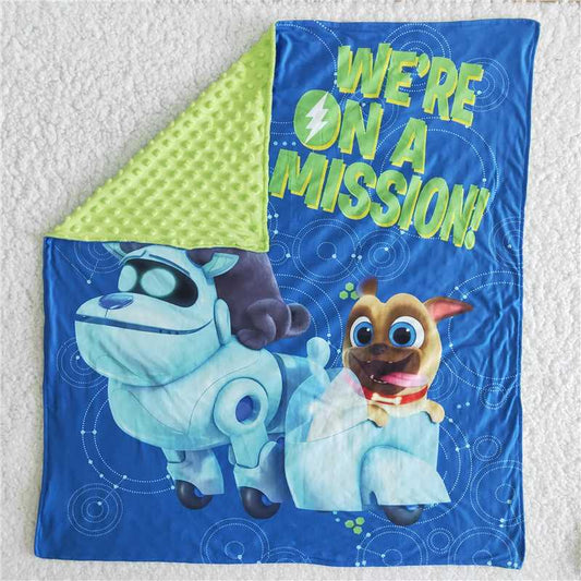 6 B1-37 blue-green dog blanket