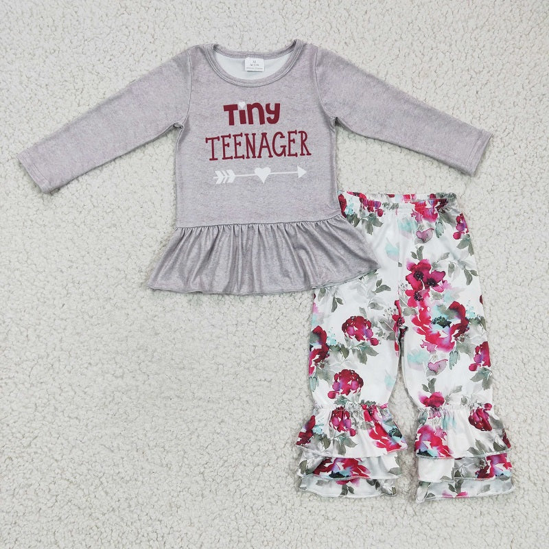 6 B12-17 baby girl clothes grey tiny winter outfits