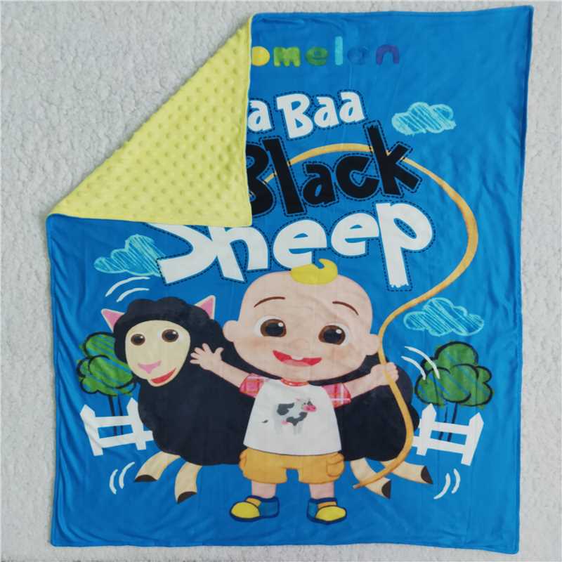 6 B9-16 cartoon blue and yellow blanket