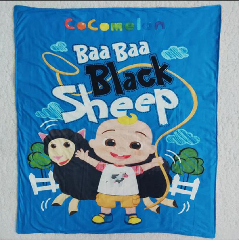 6 B9-16 cartoon blue and yellow blanket