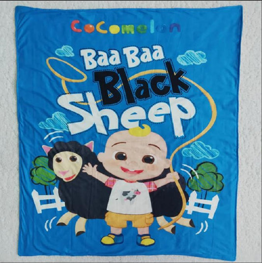 6 B9-16 cartoon blue and yellow blanket