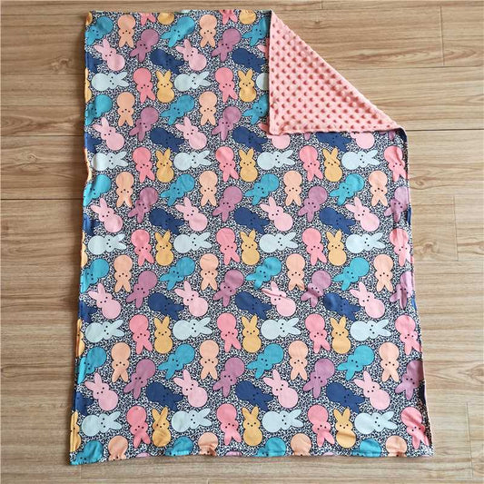 6 C9-33 Easter Colorful Bunny Blanket