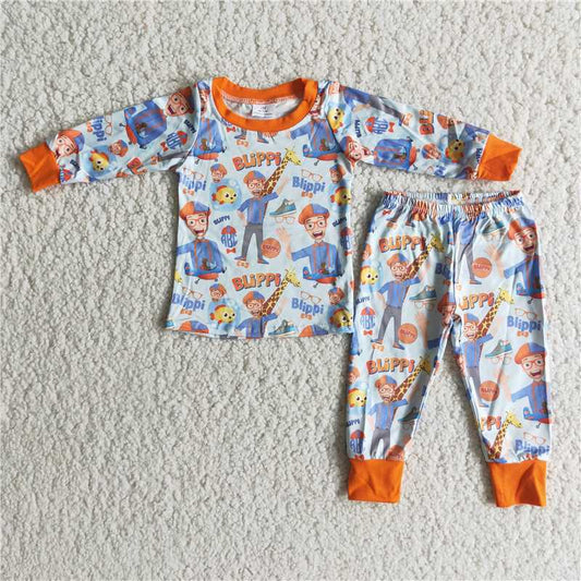 6 B10-23 glasses boy pajama set