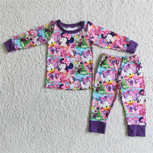 6 A1-4 Boys Mickey Purple Long Sleeve Pajama Set