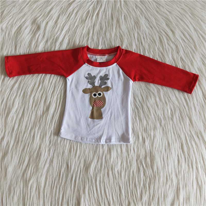 6 A8-18 Fawn Red Long Sleeve Top