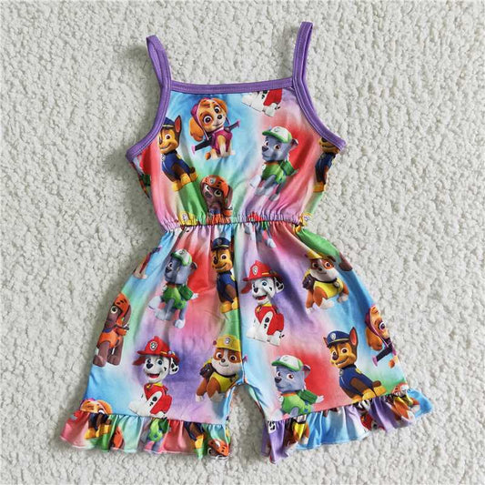 SR0023 Girls Paws Team Suspender Bodysuit