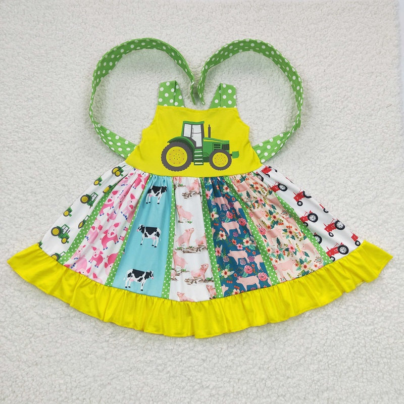 A0-21 New summer Yellow Strap Tractor Skirt