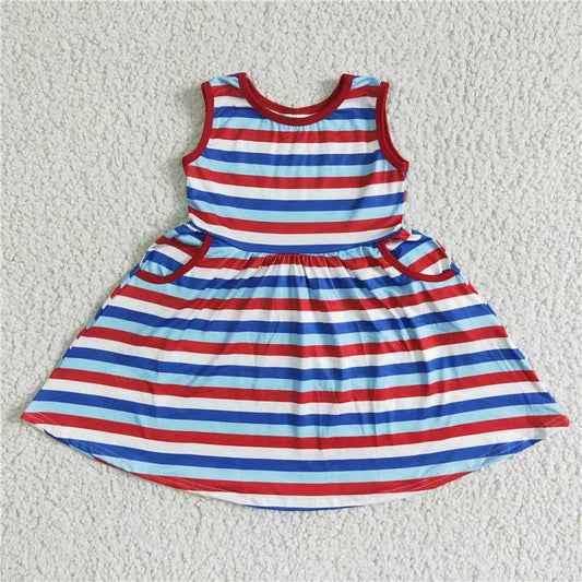 A1-13-2 striped pocket skirt