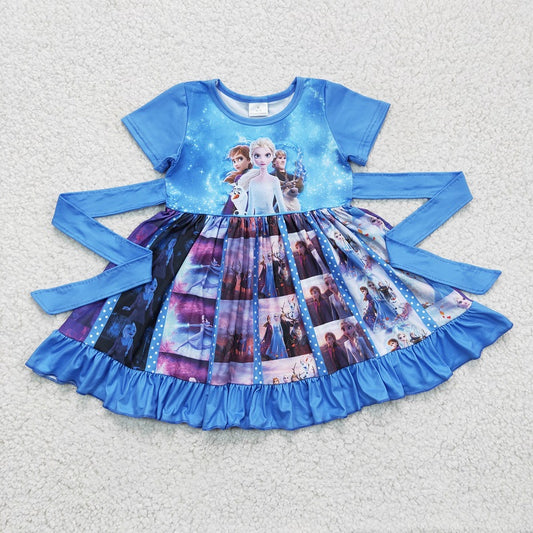 A18-9 blue short sleeve skirt cartoon