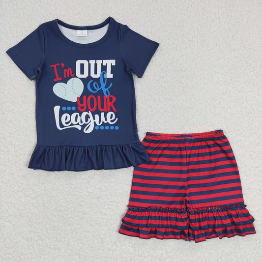 A8-22 Alphabet Heart Stripe Baseball Print Set