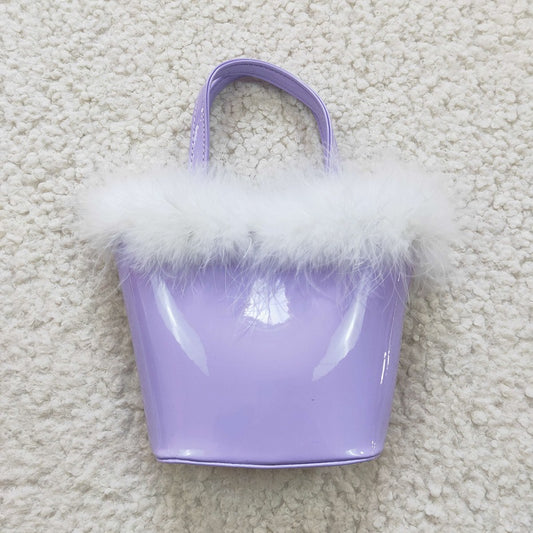BA0032 Purple Fuzzy Tote Bag