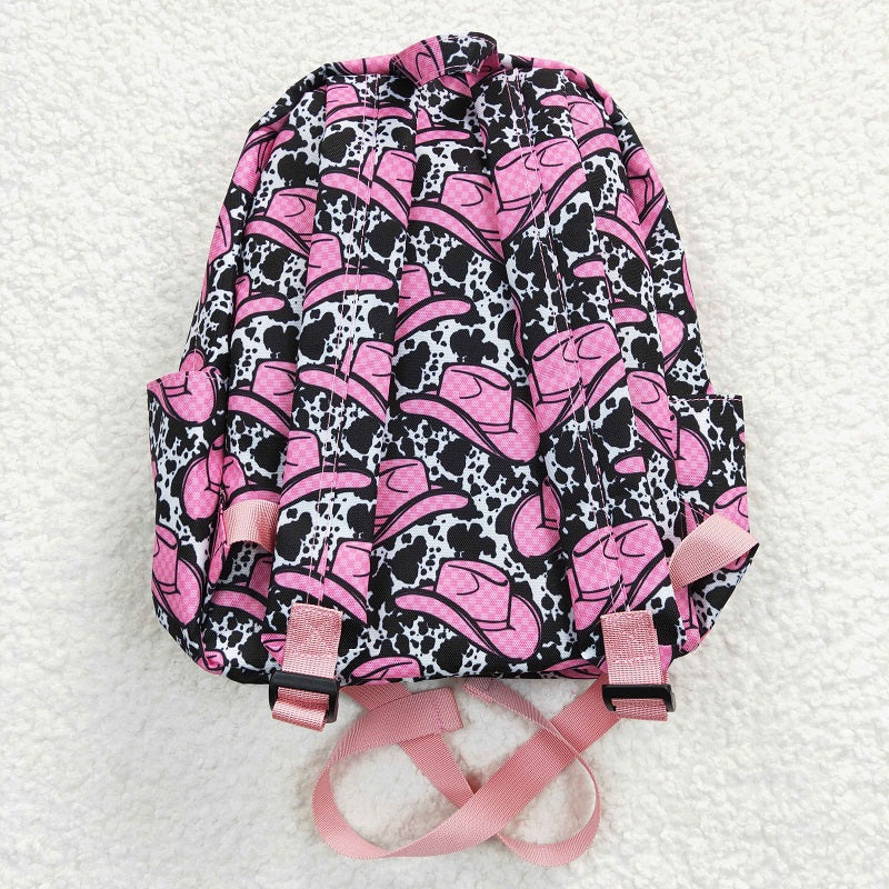 BA0038 hat cow print backpack
