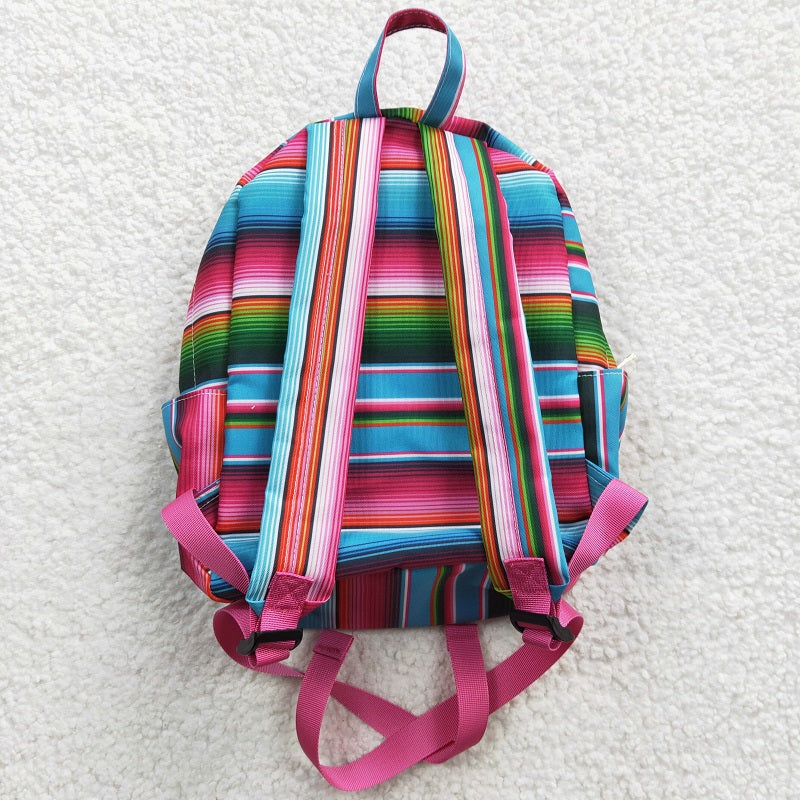 BA0041 Teal Striped Bag Backpack