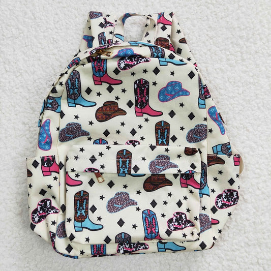 BA0045 Boots Hat Beige Backpack