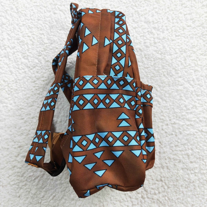 BA0048 Bull Head Geometric Blue bag Backpack