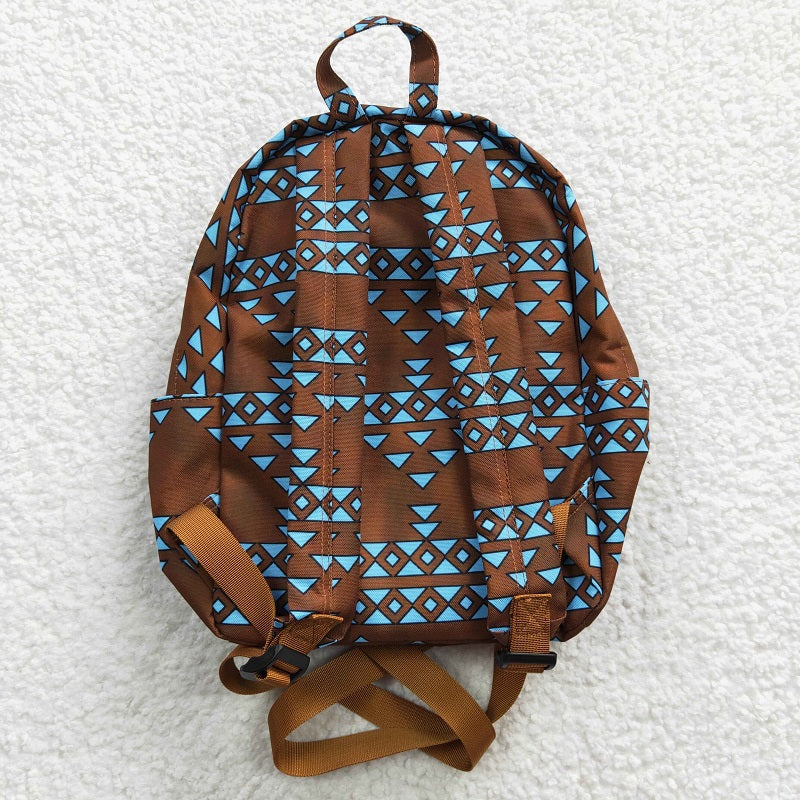 BA0048 Bull Head Geometric Blue bag Backpack