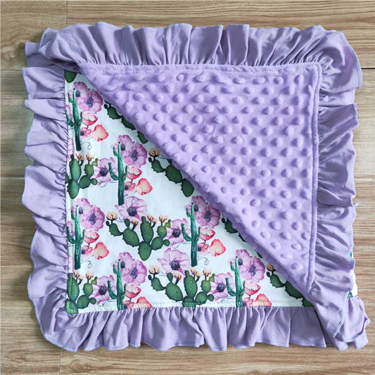 BL0002 Purple Cactus Lace Blanket