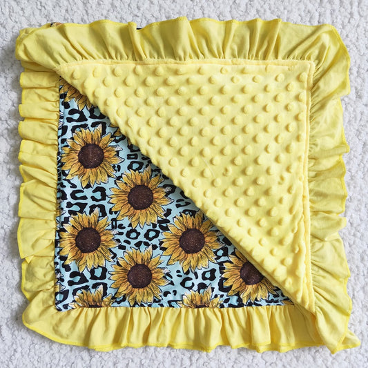 BL0005 new fashion sunflowers print blanket
