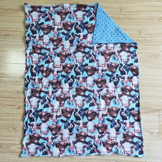 BL0017 bull's head print blanket