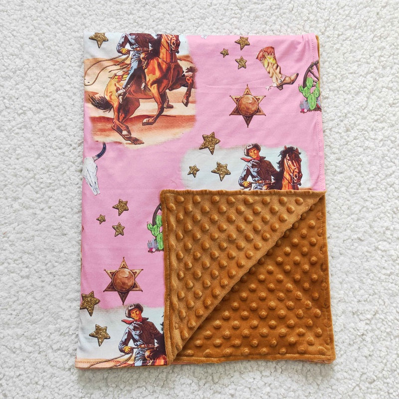 BL0035 Riding Boots Cactus Pink Blanket