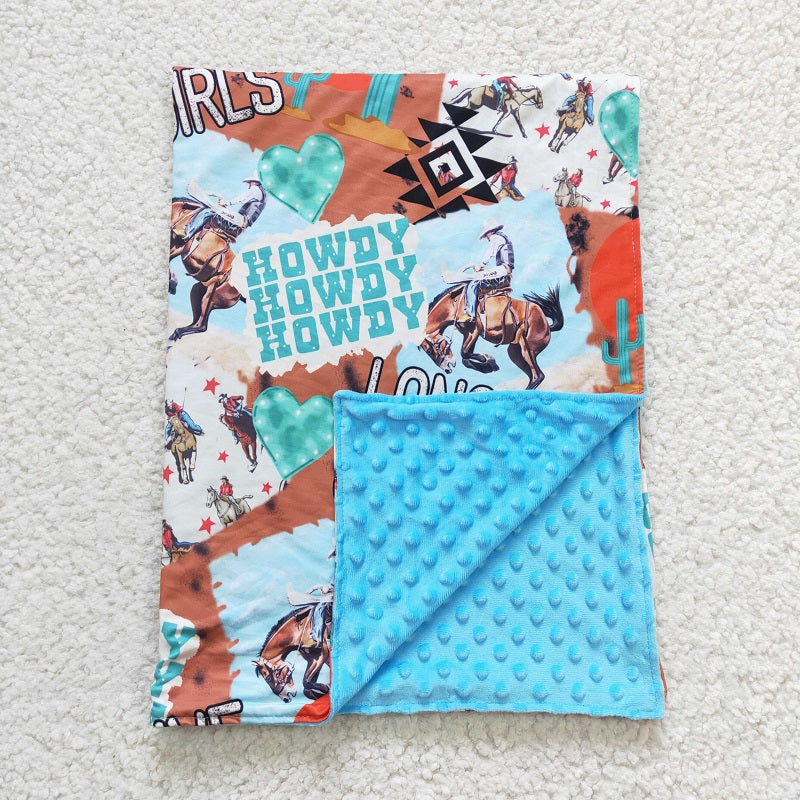 BL0036 HOWDY Riding Cactus Blanket