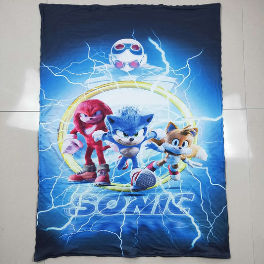 BL0037 cartoon blue blanket