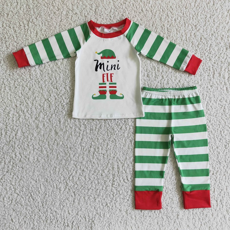 BLP0066 Christmas Boy Long Sleeve Pajamas Pants Set