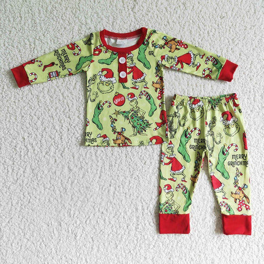 BLP0073 Boys Christmas Long Sleeve Pajama Set