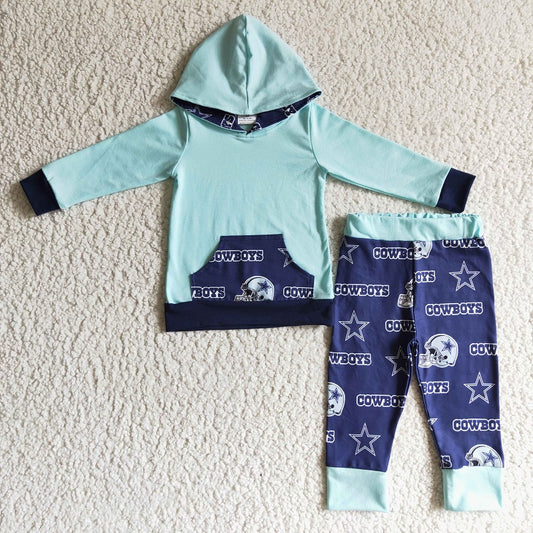 BLP0095 Boys' Pocket Hooded Long Sleeve Trousers Set Team