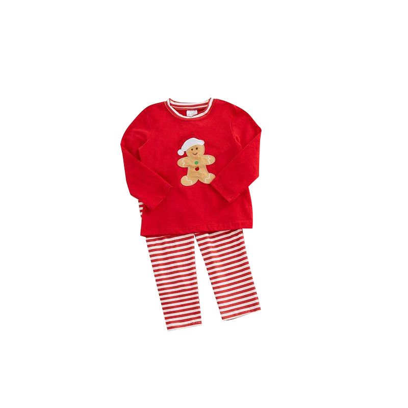 BLP0122 CHRISTMAS RED Embroidery GINGERSNAP OUTFIT