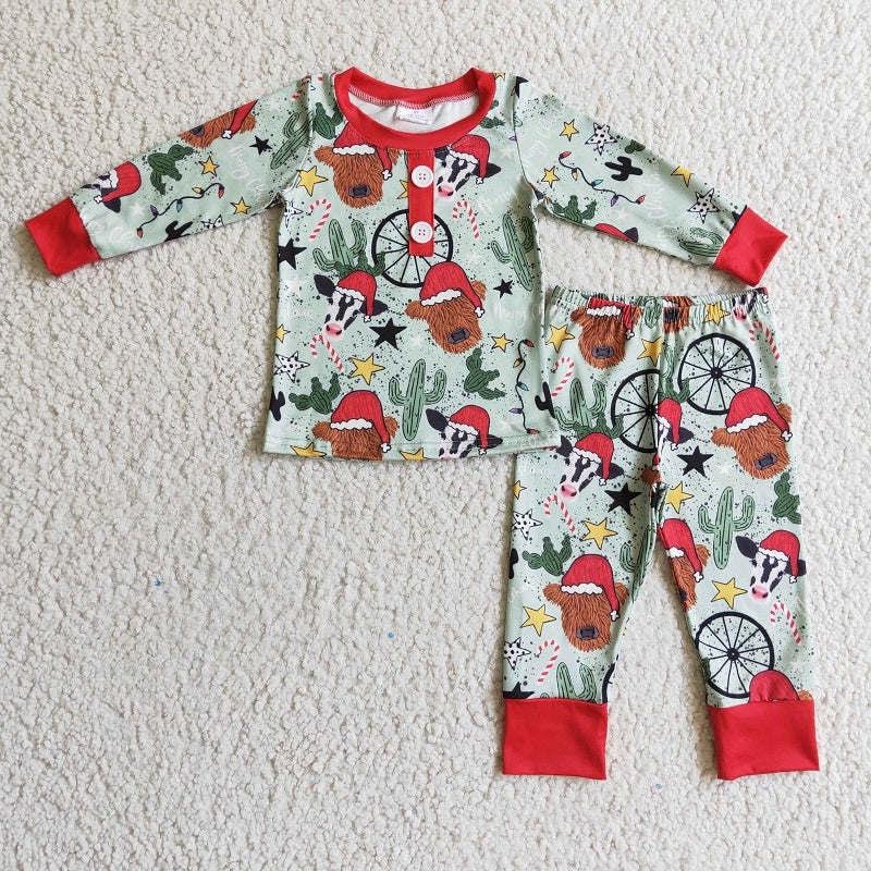 BLP0131 cow boys long sleeve outfit