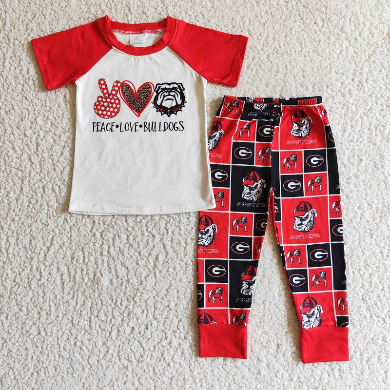 BSSO0085 Boys Team Short Sleeve Pants Set