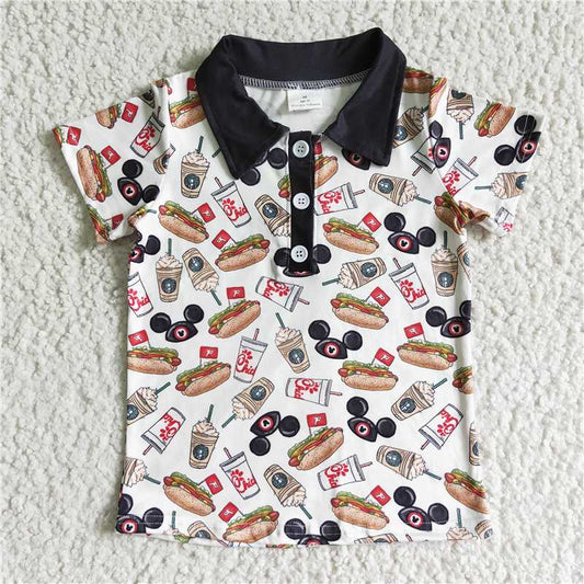 BT0021 cute cartoon print baby boys T-shirt