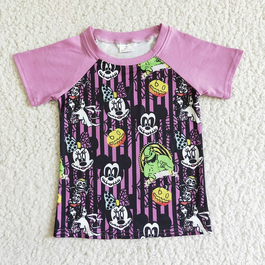 BT0041 boy grimace cartoon short sleeve top