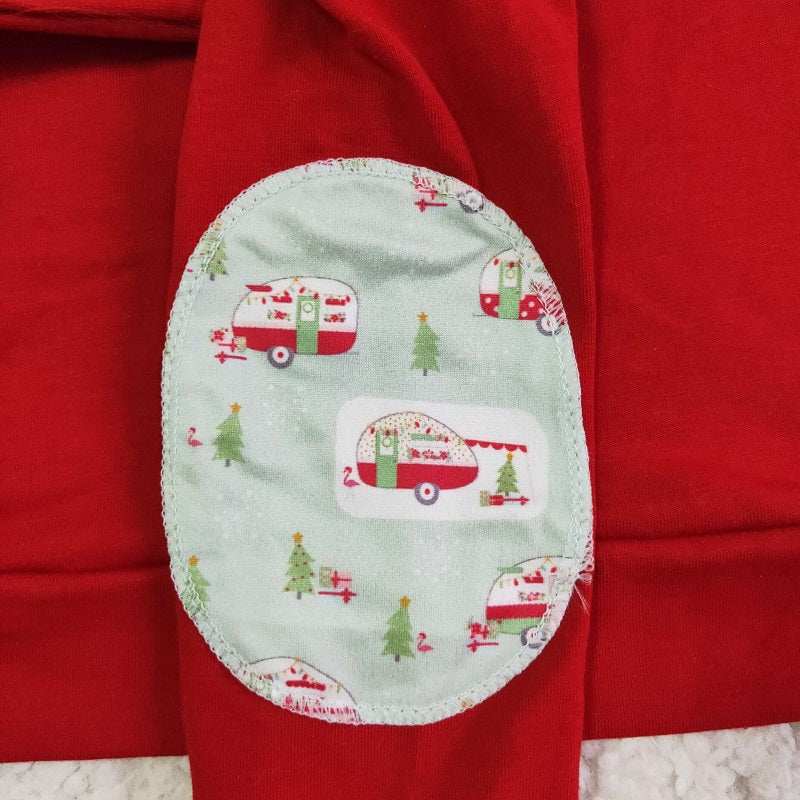 BT0047 KIDS BOYS CHRISTMAS RED PULLOVER TOP