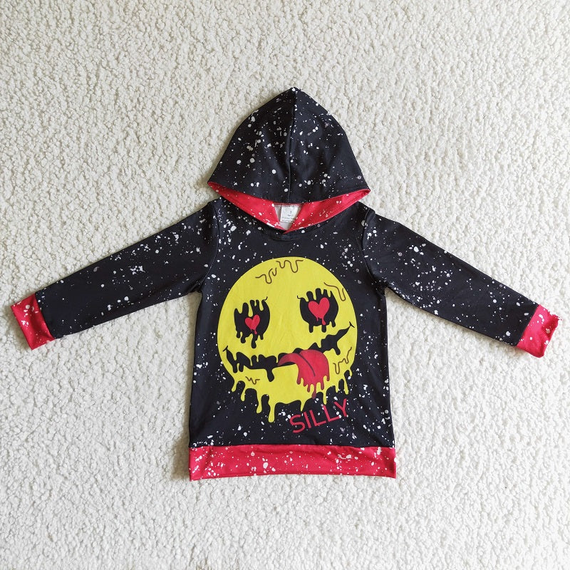 BT0058 Boys Grimace Moon Hooded Long Sleeve Top
