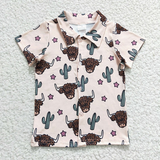 BT0133 Boys' Alpine Cactus Short Sleeve Shirt