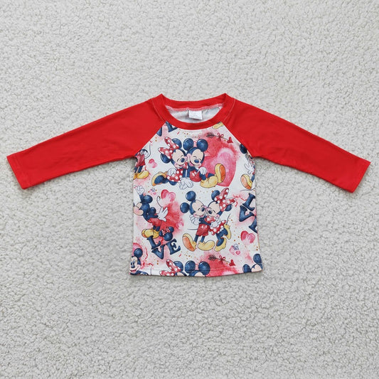 BT0157 Baby Boys LOVE cartoon heart long-sleeved top