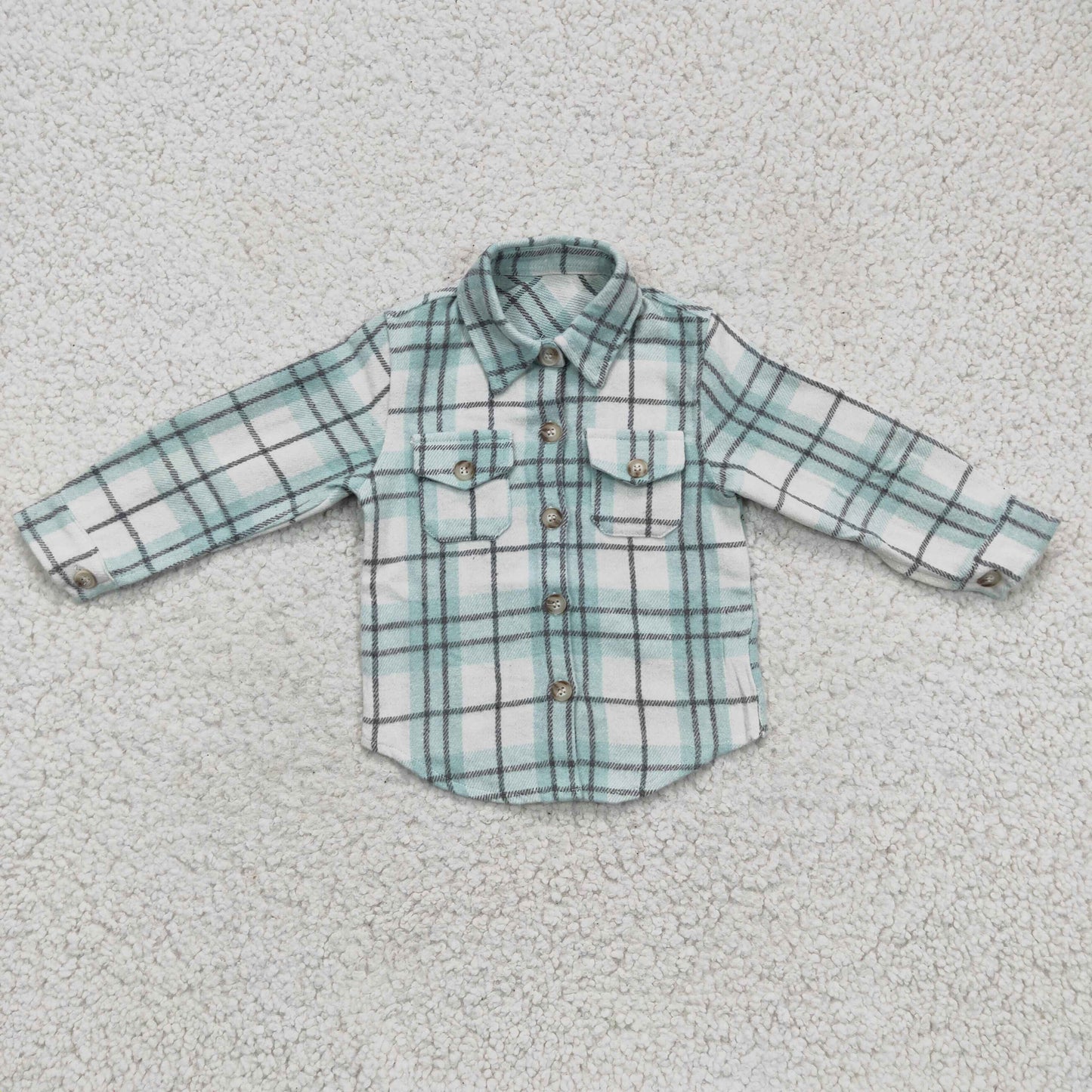 BT0169 baby boy clothes green winter shirt coat