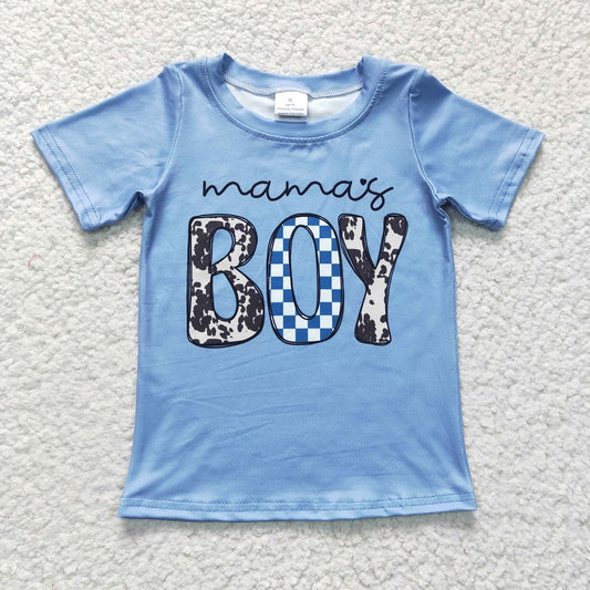 BT0183 Boys BOY blue short-sleeved top