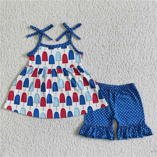 C14-2 baby girls summer fashion short sleeve set