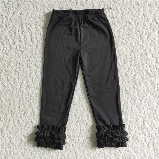 E3-26 Black Ruffle Trousers