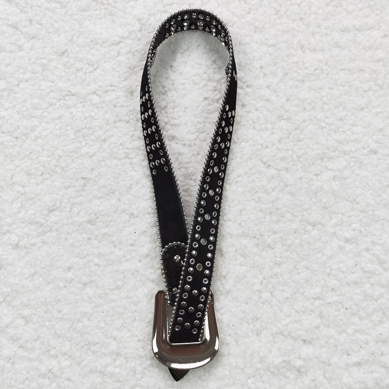 GB0005  Baby Girls Black Diamond Belt