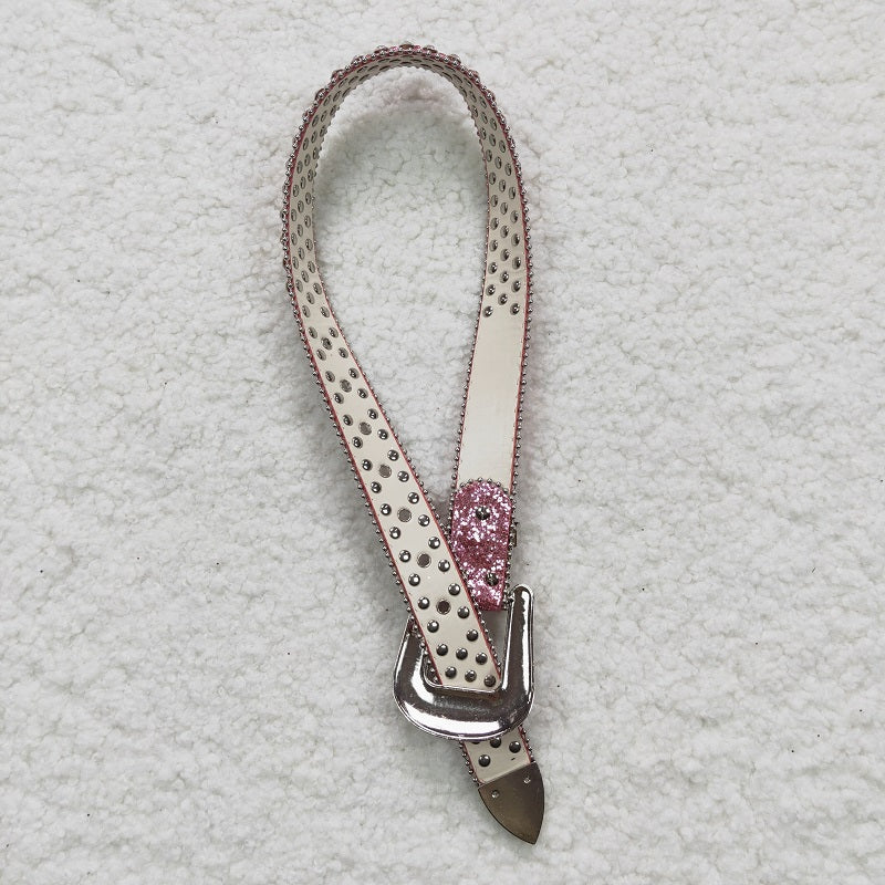 GB0004 Baby Girls Pink Diamond Belt