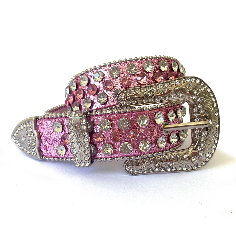 GB0004 Baby Girls Pink Diamond Belt