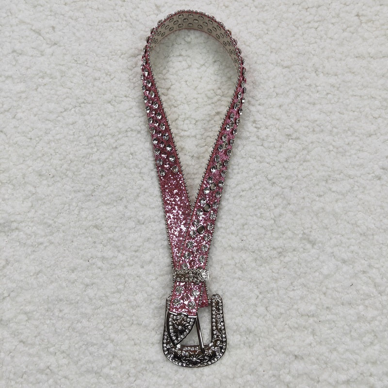 GB0004 Baby Girls Pink Diamond Belt
