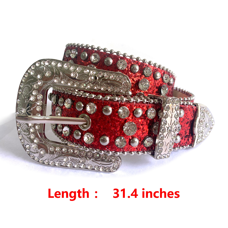 GB0007 Baby Girls Red Diamond Belt